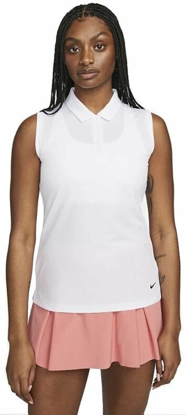 Nike Nike Dri-Fit Victory Womens Sleeveless Golf Polo White/Black M