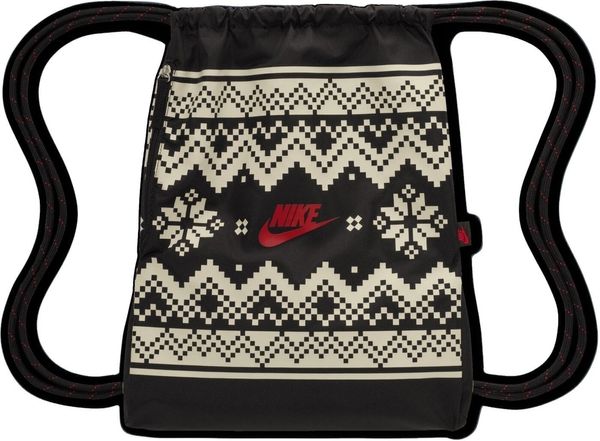 Nike Nike Heritage Holiday Drawstring Bag Black/White Fair Isle Športna torba