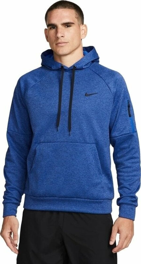 Nike Nike Therma-FIT Hooded Mens Pullover Blue Void/ Game Royal/Heather/Black L Trenirka za fitnes