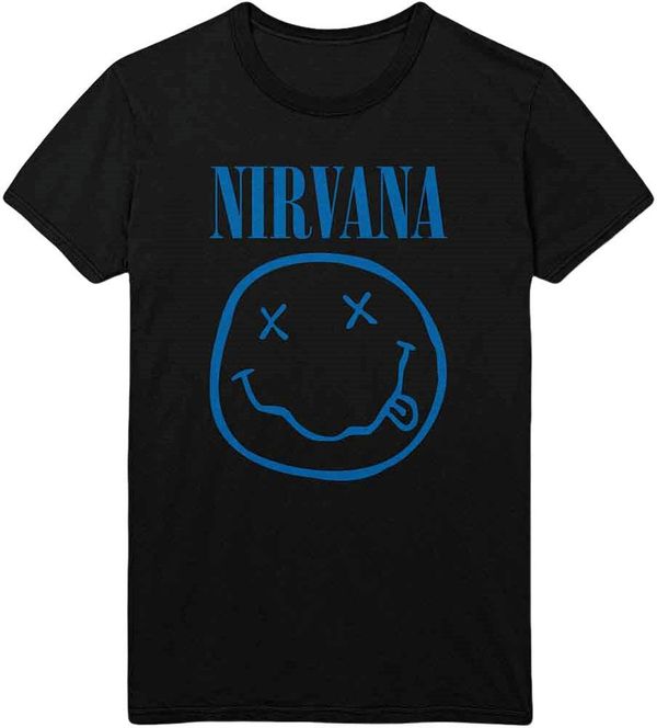 Nirvana Nirvana Majica Blue Happy Face Unisex Black S
