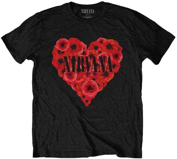 Nirvana Nirvana Majica Poppy Heart Unisex Black XL