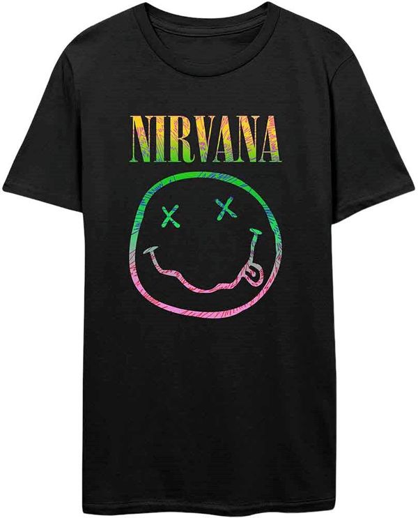 Nirvana Nirvana Majica Sorbet Ray Happy Face Unisex Black L