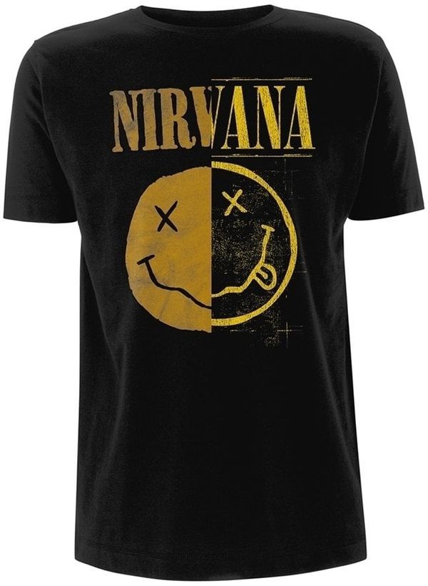 Nirvana Nirvana Majica Spliced Happy Face Black L