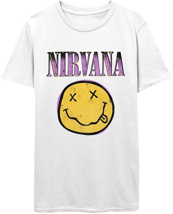 Nirvana Nirvana Majica Xerox Happy Face Pink Unisex White M