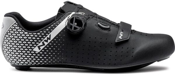 Northwave Northwave Core Plus 2 Shoes Black/Silver 44,5 Moški kolesarski čevlji