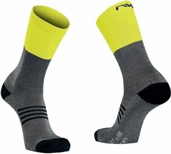 Northwave Northwave Extreme Pro High Sock Grey/Yellow Fluo XS Kolesarske nogavice