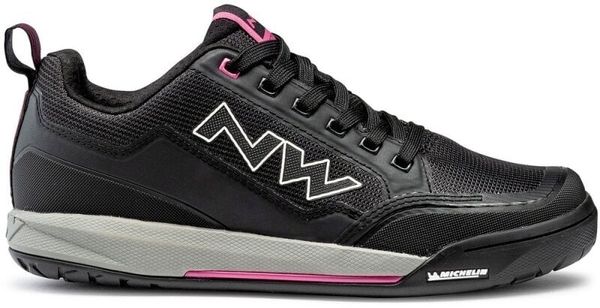 Northwave Northwave Womens Clan Shoes Black/Fuchsia Ženski kolesarski čevlji