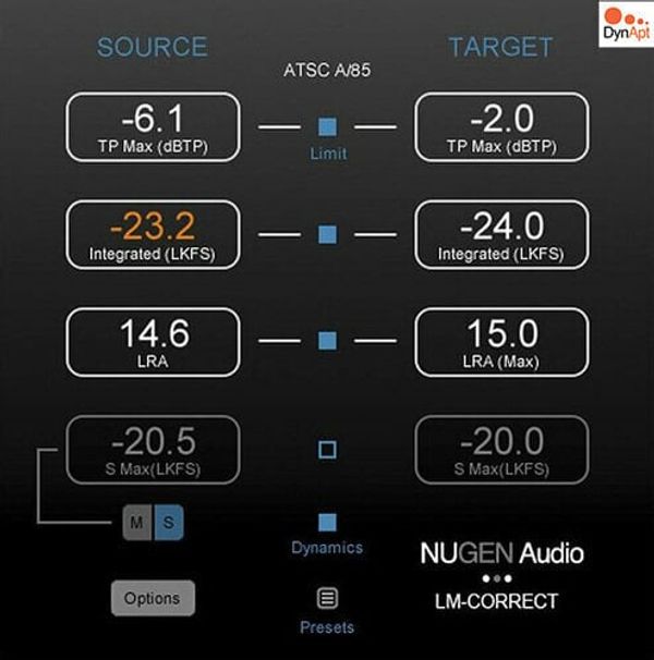 Nugen Audio Nugen Audio LM-Cor w DynApt (Extension) (Digitalni izdelek)