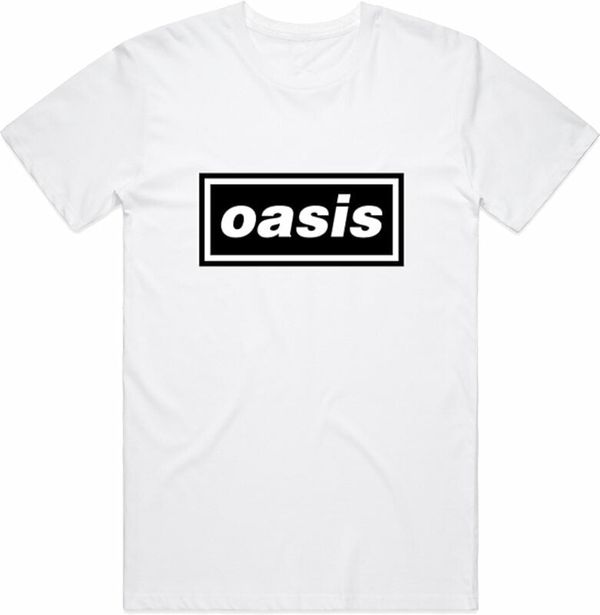 Oasis Oasis Majica Decca Logo Unisex White 2XL