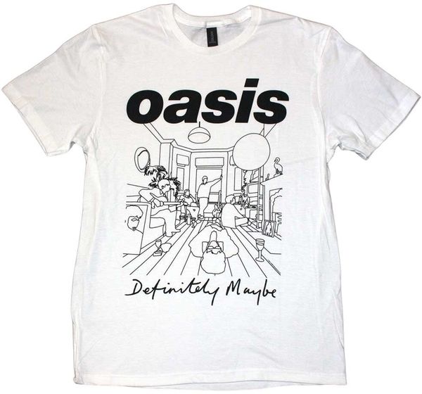 Oasis Oasis Majica Definitely Maybe Line Drawing Unisex White L