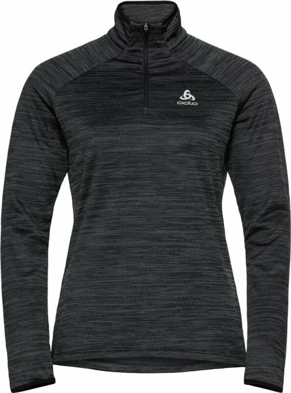 Odlo Odlo Women's Run Easy Half-Zip Long-Sleeve Mid Layer Top Black Melange L Tekaša majica