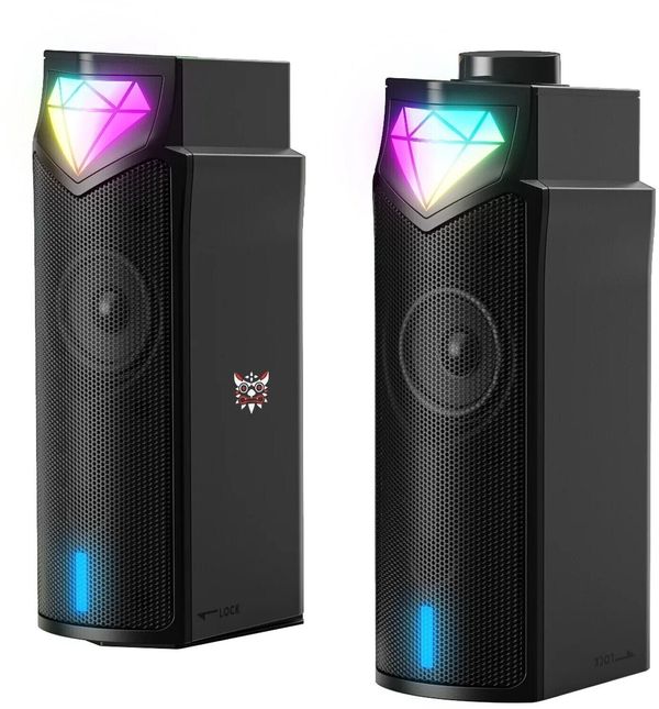 Onikuma Onikuma L1 RGB 2-in-1 Bluetooth Gaming Computer Speaker Soundbar Black 2 kos.