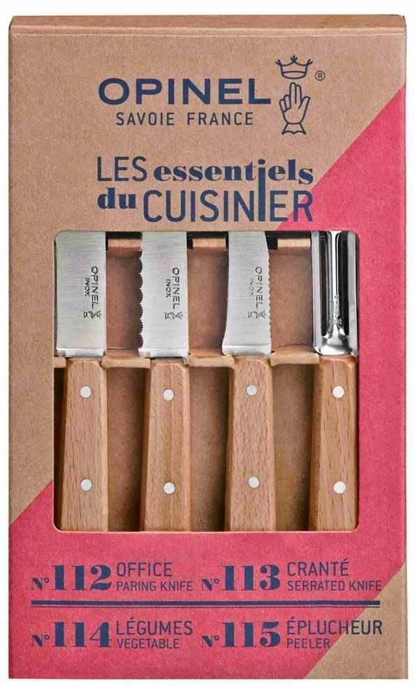 Opinel Opinel Les Essentiels Box Set - Beech Piknik, kuhinjski nož