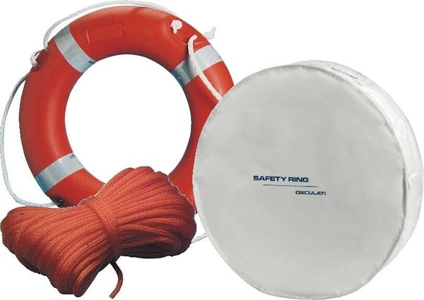 Osculati Osculati Ring Lifebuoy + Rope + Cover SET White Reševalna oprema