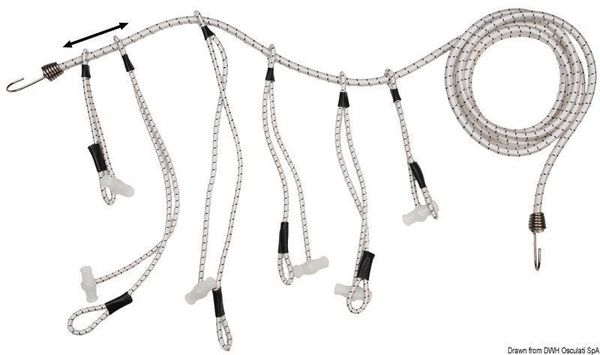 Osculati Osculati Sail centipede White 10 mm 3 m Gumjaste vrvi / pasovi