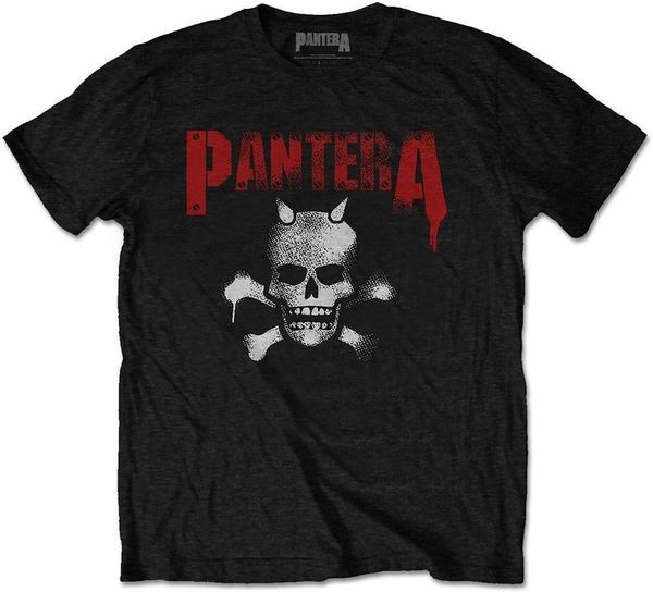 Pantera Pantera Majica Horned Skull Stencil Unisex Black XL