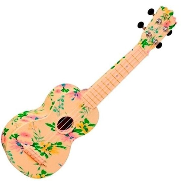 Pasadena Pasadena WU-21F3-WH Soprano ukulele Floral