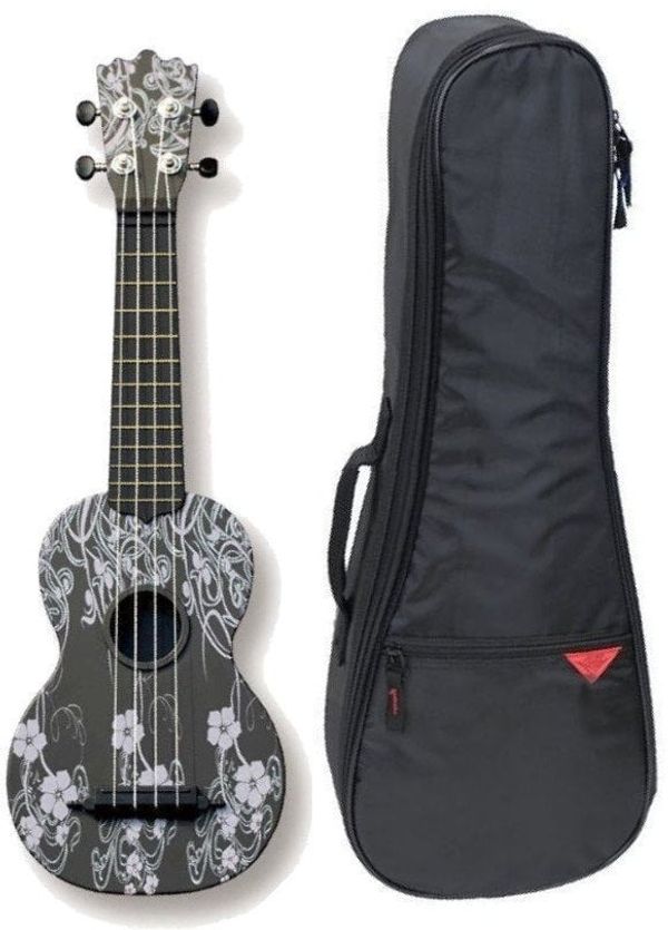 Pasadena Pasadena WU-21F7-BK SET Soprano ukulele Floral Black