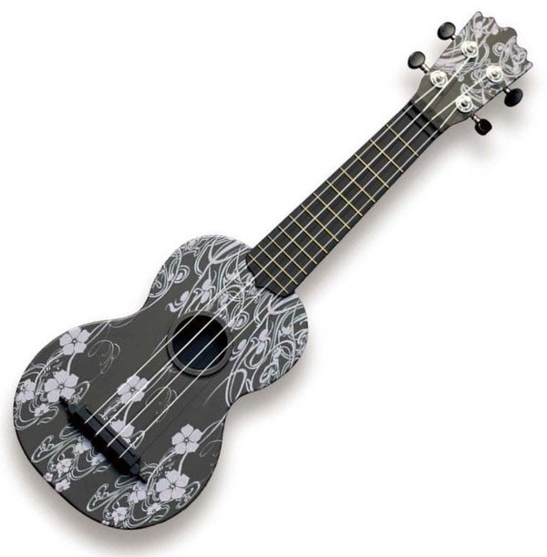 Pasadena Pasadena WU-21F7-BK Soprano ukulele Floral Black