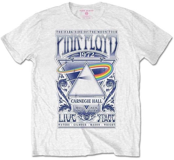 Pink Floyd Pink Floyd Majica Carnegie Hall Poster Unisex White 2XL