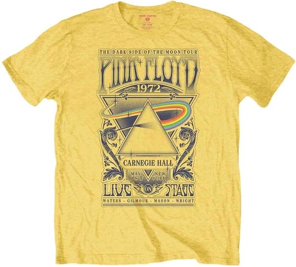 Pink Floyd Pink Floyd Majica Carnegie Hall Poster Unisex Yellow S