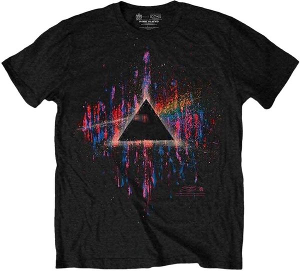 Pink Floyd Pink Floyd Majica Dark Side of the Moon Pink Splatter Unisex Black L
