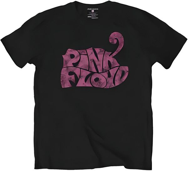 Pink Floyd Pink Floyd Majica Swirl Logo Unisex Black 2XL