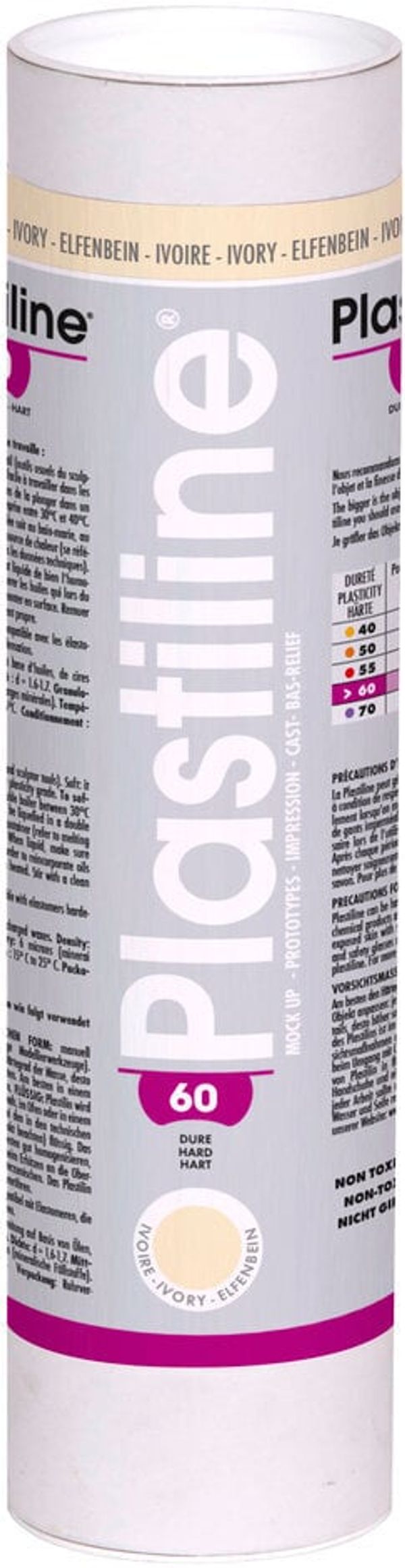 Plastiline Plastiline Plasticine Hardness Profesionalna modelirna masa Ivory 1 kg