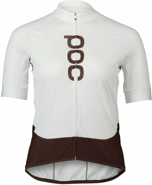 POC POC Essential Road Women's Logo Jersey Jersey Hydrogen White/Axinite Brown S