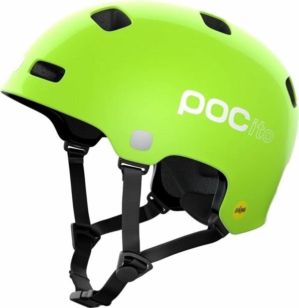 POC POC POCito Crane MIPS Fluorescent Yellow/Green 51-54 Otroška kolesarska čelada