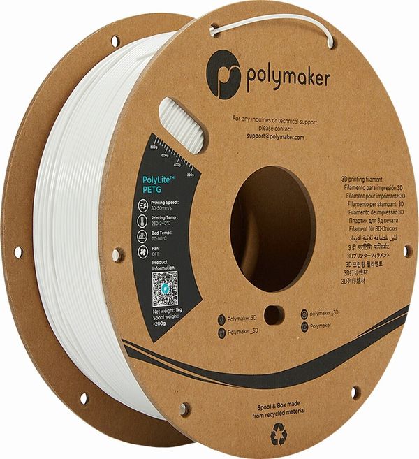 Polymaker Polymaker PolyLite PETG Filament 1,75 mm 1 kg White