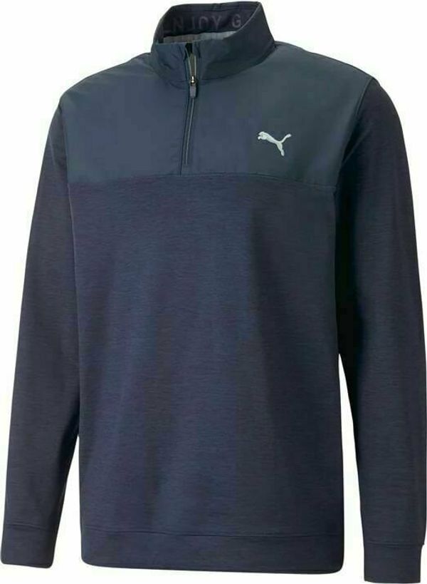 Puma Puma Cloudspun Colorblock 1/4 Zip Navy Blazer/Navy Blazer L Pulover