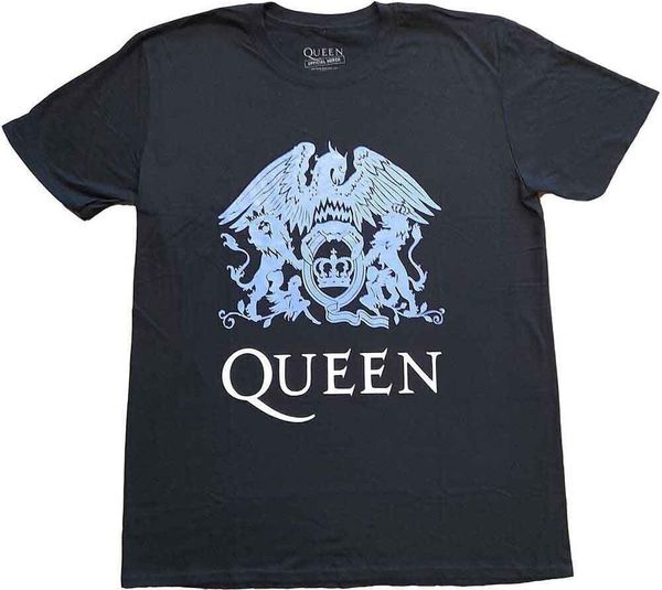 Queen Queen Majica Blue Crest Unisex Black 2XL