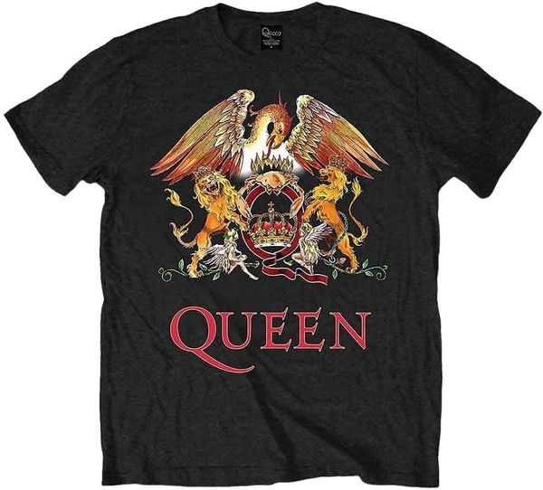 Queen Queen Majica Classic Crest Unisex Black 2XL