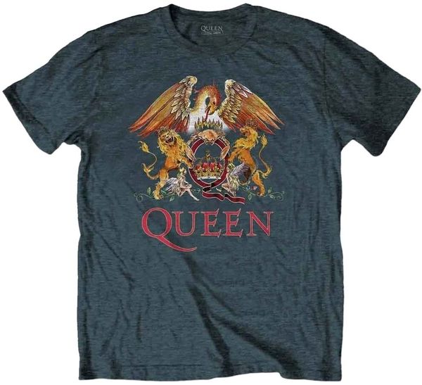 Queen Queen Majica Classic Crest Unisex Heather Blue M