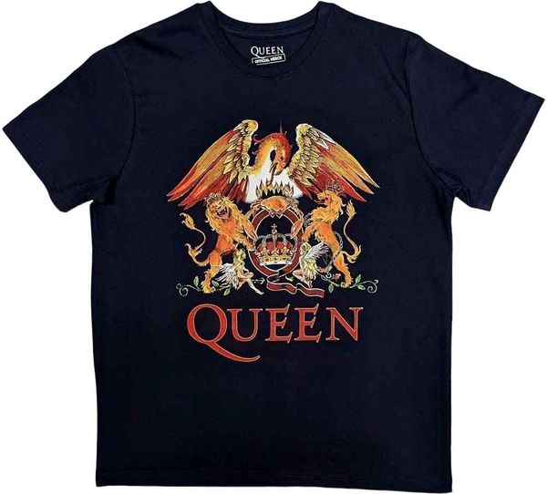 Queen Queen Majica Classic Crest Unisex Navy Blue L