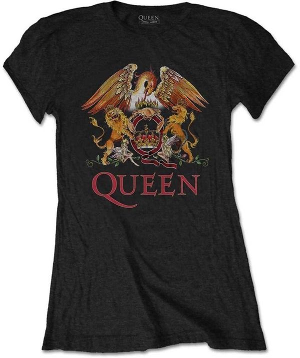 Queen Queen Majica Classic Crest Womens Black L