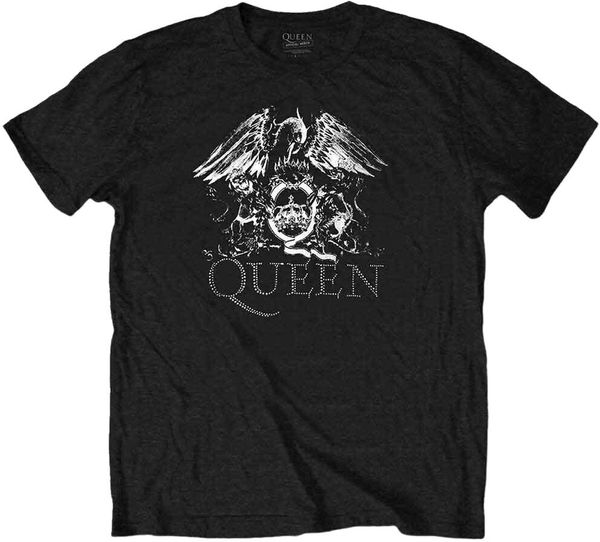 Queen Queen Majica Crest Logo Unisex Black 2XL