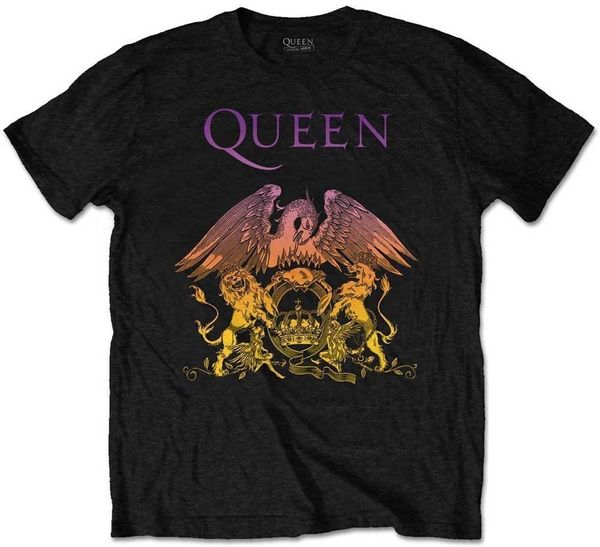 Queen Queen Majica Gradient Crest Unisex Black 2XL