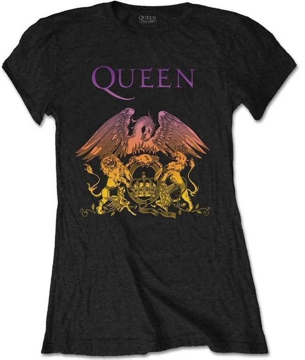 Queen Queen Majica Gradient Crest Womens Black M