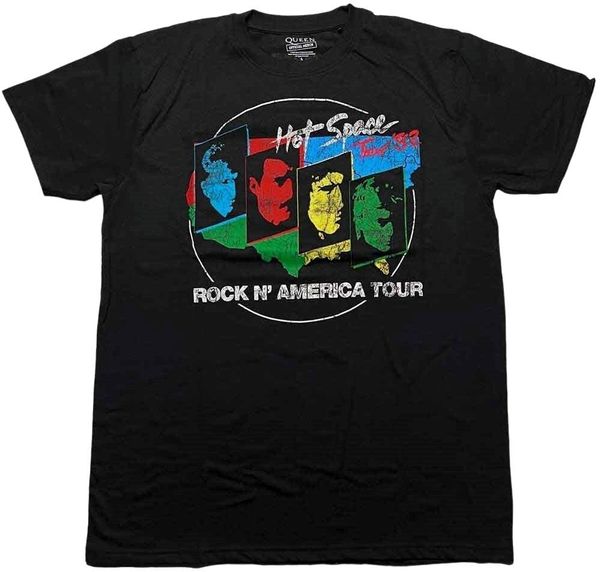 Queen Queen Majica Hot Space Tour '82 Unisex Black L