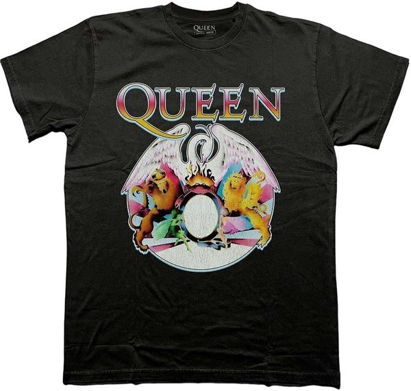 Queen Queen Majica Multi Colour Crest Unisex Black M