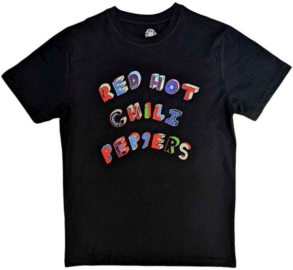 Red Hot Chili Peppers Red Hot Chili Peppers Majica Colourful Letters Unisex Black L