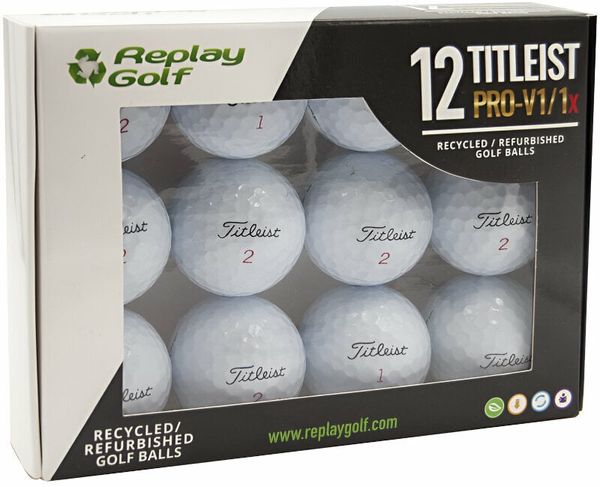 Replay Golf Replay Golf Titleist Pro V1/Pro V1x Refurbished Golf Balls White 12 Pack