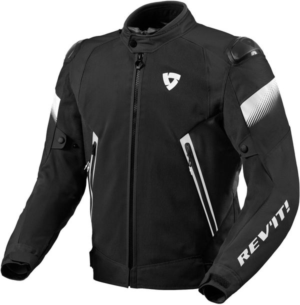 Rev'it! Rev'it! Jacket Control Air H2O Black/White 2XL Tekstilna jakna