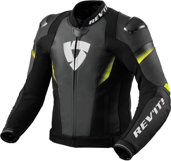 Rev'it! Rev'it! Jacket Control Black/Neon Yellow 48 Usnjena jakna