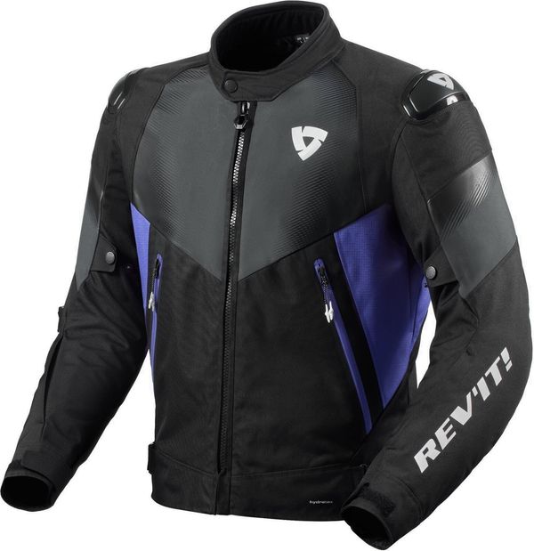 Rev'it! Rev'it! Jacket Control H2O Black/Blue XL Usnjena jakna