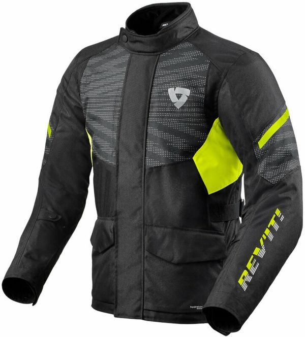Rev'it! Rev'it! Jacket Duke H2O Black/Neon Yellow L Tekstilna jakna