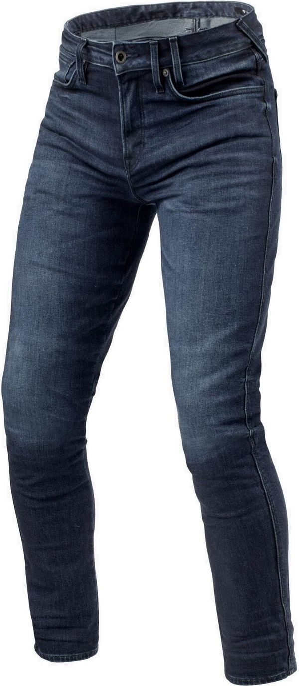Rev'it! Rev'it! Jeans Carlin SK Dark Blue 34/34 Motoristične jeans hlače