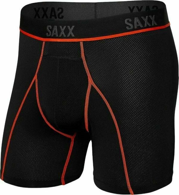 SAXX SAXX Kinetic Boxer Brief Black/Vermillion 2XL Aktivno spodnje perilo